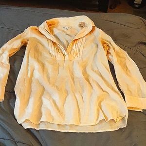 Banana Republic flowy sheer light pink colored long sleeve shirt